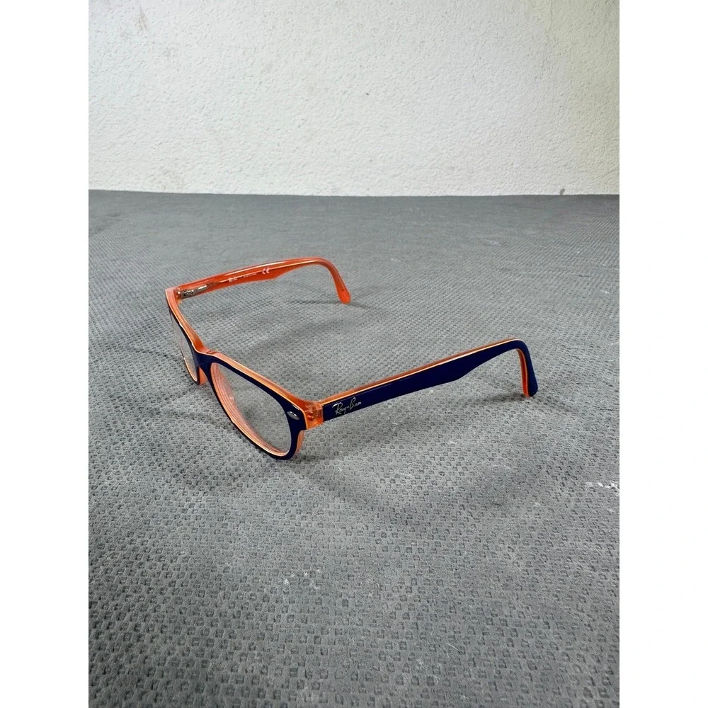 Ray-Ban RB 1555 3762 Navy Blue Orange Eyeglasses Frames 48-16-130 Kids Women